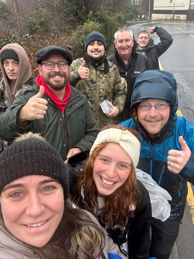 Leafleting in Abersychon